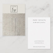 シルバーパールレザーテクスチャヘアクリップディスプレイ 名刺 (正面/裏面)