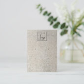 シルバーパールレザーテクスチャ2イヤリングディスプレイ 名刺 (スタンド正面)