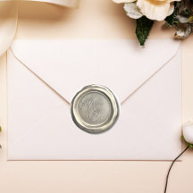 シルバーパールヴィンテージイニシャルカスタムウェディングの好意