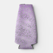 シルバーヒョウ柄パープルグラデーション ボトルクーラー (正面)