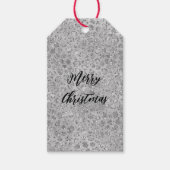 シルバーヒョウ灰色ニャーニャーキティキャット ギフトタグ (正面)