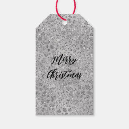 シルバーヒョウ灰色ニャーニャーキティキャット ギフトタグ