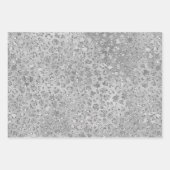 シルバーヒョウ灰色ニャーニャーキティキャット ラッピングペーパーシート (正面2)