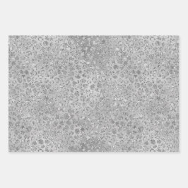 シルバーヒョウ灰色ニャーニャーキティキャット ラッピングペーパーシート