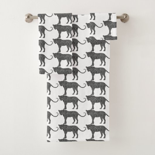 シルバーヒョウonホワイトクラシックホテル バスタオルセット (インサイチュ)