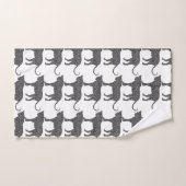 シルバーヒョウonホワイトクラシックホテル バスタオルセット (ハンドタオル)