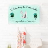 シルバーヒールでミント花嫁おめでとうございます 横断幕 (インサイチュ)