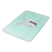 シルバーヒール・オン・ミント バスマット (アングル)