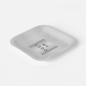 シルバービジネスのロゴナプキン ペーパープレート (傾斜あり)