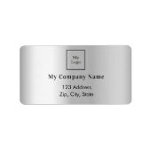 シルバービジネスのロゴ差出人住所 ラベル (正面)