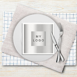 シルバービジネスのロゴ スタンダードカクテルナプキン