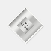 シルバービジネスのロゴ スタンダードカクテルナプキン (角)