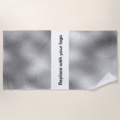 シルバービジネスのロゴ ビーチタオル (正面)