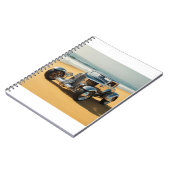 シルバービンテージカーのビーチ ノートブック (左側)