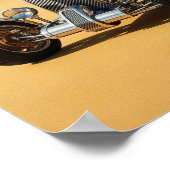 シルバービンテージカーのビーチ ポスター (角)