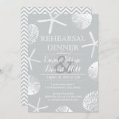 シルバービーチテーマシーシェルズリハーサルディナー 招待状 (正面/裏面)