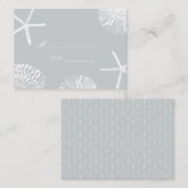 シルバービーチテーマシーシェル結婚ズ座席表 プレイスカード (正面/裏面)