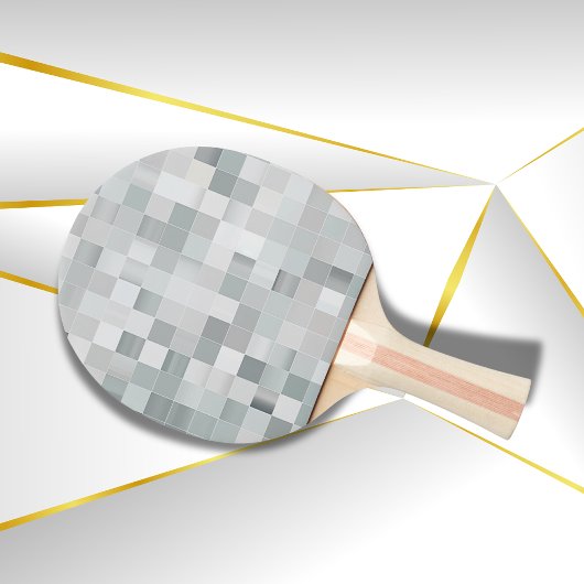 シルバーピクセルアート | 卓球ラケット