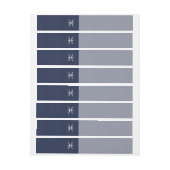 シルバーピセス〔占星術の〕十二宮図サインブルーカーボンファイバープリント ラップアラウンド宛名ラベル (シート)