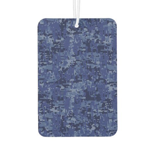 シルバーピセス〔占星術の〕十二宮図シンボルネイビーブルーデジタル迷彩柄 カーエアーフレッシュナー (裏面)
