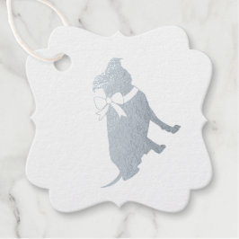 シルバーピットブルドッグベビーシャワーガールピットブル フェイバータグ