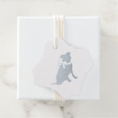 シルバーピットブルドッグベビーシャワーガールピットブル フェイバータグ (箱)