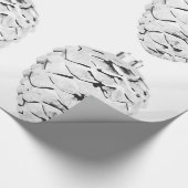 シルバーピネコーンホワイトラッピング紙 ラッピングペーパー (角)