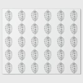 シルバーピネコーンホワイトラッピング紙 ラッピングペーパー