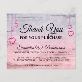 シルバーピンクきらきら光る木製テクスチャードハートありがとう