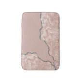 シルバーピンクつや消しメタルグリッター バスマット (正面縦)