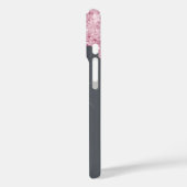 シルバーピンクのグリッターは花の名前を乾燥 Case-Mate iPhoneケース (裏面 / 左)