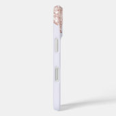 シルバーピンクのグリッタードリップ名 Case-Mate iPhoneケース (裏面 / 右)