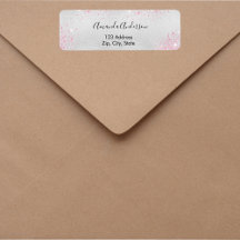 シルバーピンクのグリッター返信住所