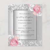 シルバーピンクのフローラ結婚式のレセプション (正面)