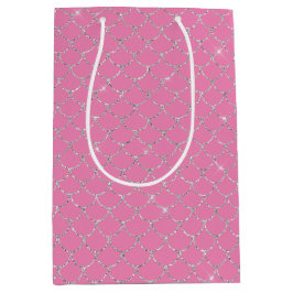 シルバーピンクの人魚 ミディアムペーパーバッグ