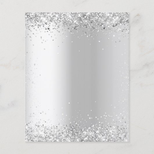 シルバーピンクの花模様の結婚式は日付カードを保存 (裏面)