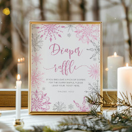 シルバーピンクの雪おむつラッフル ポスター