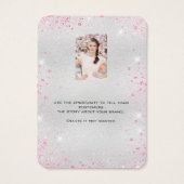 シルバーピンクグリッターイヤリング写真表示カード (裏面)