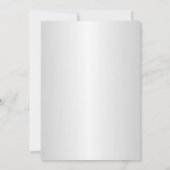 シルバーピンクジュエルスノーフレークブライダルシャワー招待状 招待状 (裏面)