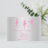 シルバーピンクバレリーナRSVP 招待状 (スタンド正面)