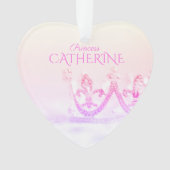 シルバーピンクプリンセスクラウンオーナメント オーナメント (正面)