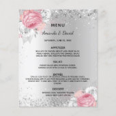 シルバーピンク花模様結婚ズのメニュー (正面)