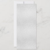 シルバーピンク花模様誕生日メニューカード 招待状 (裏面)