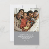 シルバーピンク25結婚周年のカスタム写真 サンキューカード (裏面)