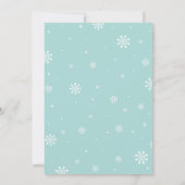 シルバーピンク&ミントウィンターワンダーランドベビーシャワー 招待状 (裏面)