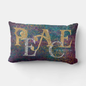 シルバーピーコックカラー名のクリスマスピース金ゴールド ランバークッション (裏面)