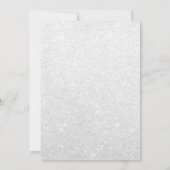 シルバーピーコックフェザーネイビーブルー結婚ズ 招待状 (裏面)