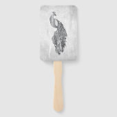 シルバーピーコック結婚式の引き出物ハンドファン ハンドファン (裏面)