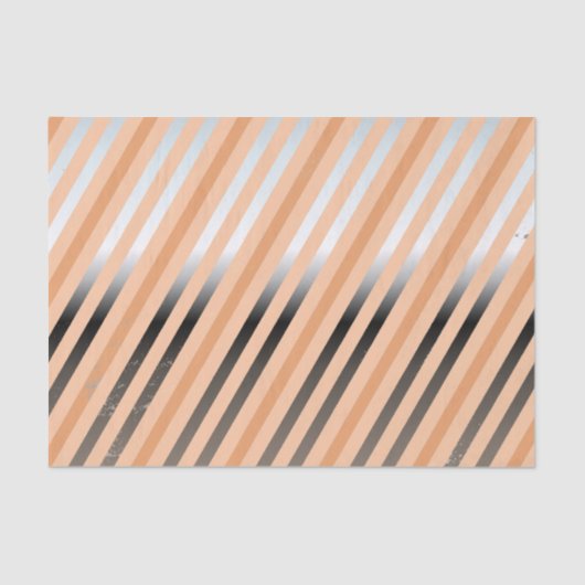 シルバーピーチコーラルダイアゴナルストライプティッシュペーパー 薄葉紙 (正面)