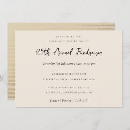 シルバーピーチストライプのスケッチ線企業のイベント 招待状